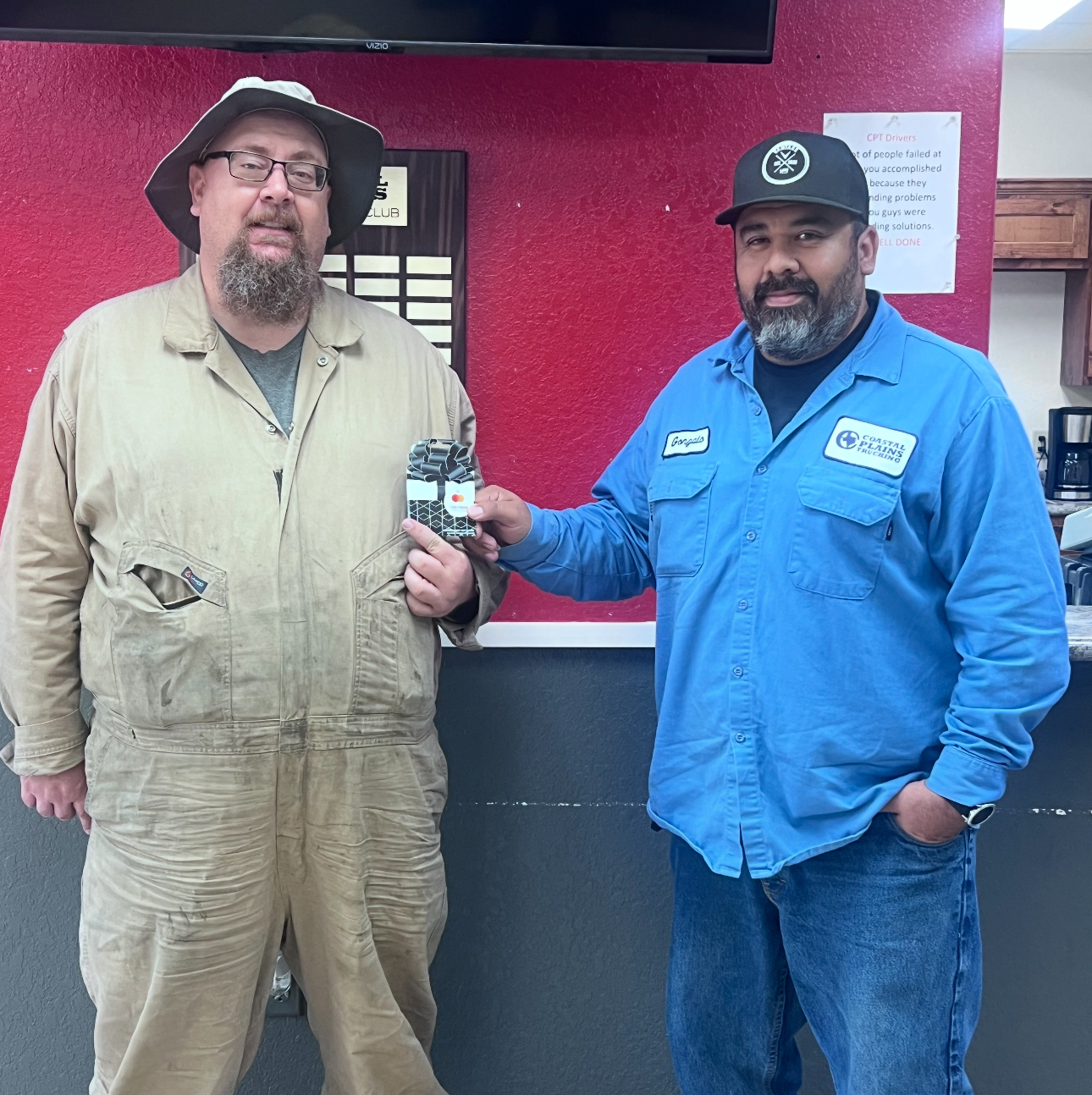 Coastal Plains Trucking employee Kendell is featured as a winner of the Good Catch award.