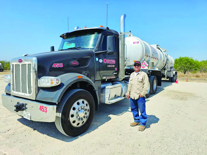 Victor Flores, professional driver for Coastal Plains Trucking, is pictured.